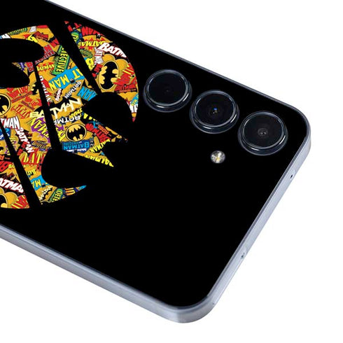 DC Comics Batman Silhouette Logo Vintage Pattern Galaxy A35 5G Skin